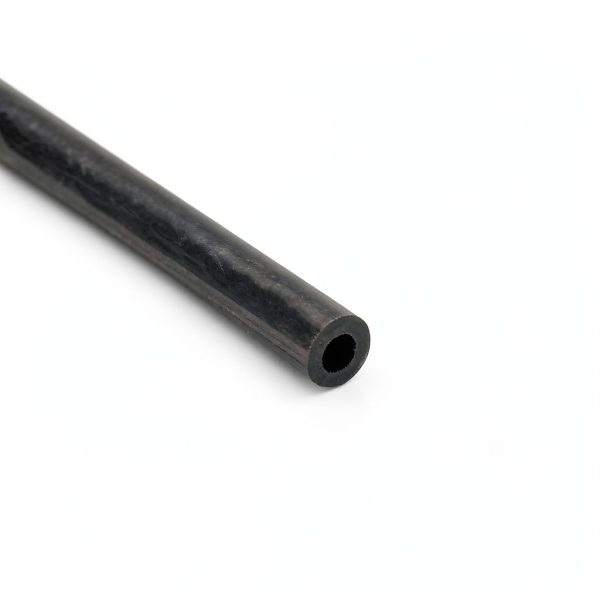 uxcell Carbon Fiber Round Tube 1.5x3x200mm Black Industrial Rod 4pcs-1