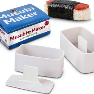 IMPRESA Musubi Maker Kit Non-Stick Sushi Press White - Pack of 2-0
