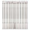 20 Pieces Stainless Steel Seafood Forks Picks- Silver-0