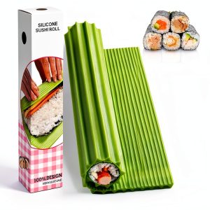 Premium Silicone Sushi Making Kit by shofilt - Green Rolling Mat for-0